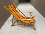 Originele vintage retro tuinstoel ligstoel strandstoel, Ophalen of Verzenden, Gebruikt, Hout
