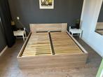 Tweepersoonsbed 180x200 met lades en Topflex lattenbodems, Ophalen, Beige, Tweepersoons, Zo goed als nieuw