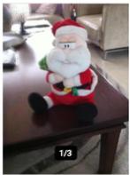 Kerstman met geluid H 29cm Br 27 cm, Ophalen of Verzenden, Zo goed als nieuw