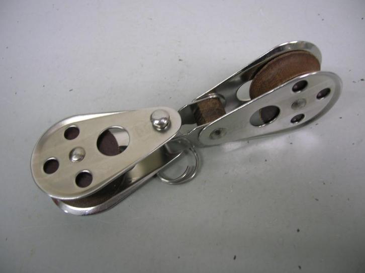 RVS In-line, Back to Back blokken, katrollen voor max. 10 mm, Watersport en Boten, Accessoires en Onderhoud, Nieuw, Lijn of Blok