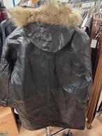 Zwarte leren dames jasssen met bontkraag - Maat M-l-xl, Kleding | Dames, Jassen | Winter, Maat 38/40 (M), Zwart, Nieuw, Ophalen of Verzenden