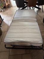 Logeerbed - Opklapbed voor Gasten, Ophalen, 90 cm, Eenpersoons, Wit