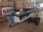 Placom speedboot met Evinrude 25pk, Watersport en Boten, Ophalen, Gebruikt, Minder dan 70 pk, 3 tot 6 meter