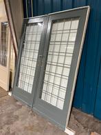 Oude ensuite schuifdeuren met glas in lood mooie set!, Doe-het-zelf en Verbouw, Deuren en Horren, Ophalen, Gebruikt, Binnendeur