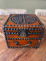 Chinese sieradenkist chinees oosters aziatisch kist leer, Antiek en Kunst, Ophalen of Verzenden