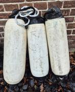 3 zwart witte fenders van a 60cm stootwillen bootfenders, Ophalen of Verzenden, Gebruikt, Overige typen