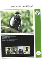 Angola wwf wnf Franje aap bedreigde diersoorten+4fdc+tekst, Postzegels en Munten, Ophalen of Verzenden, Postfris, Dier of Natuur