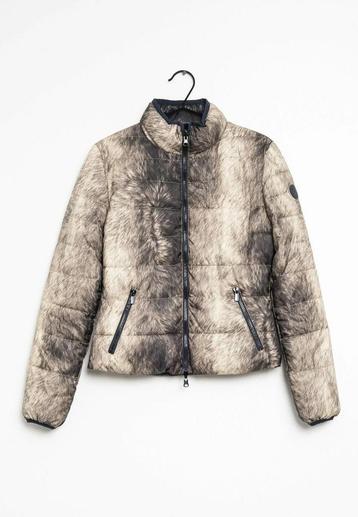 Armani Jeans (AJ) gewatteerde jas met faux-fur bontprint beschikbaar voor biedingen