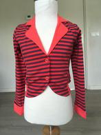 NONO blazer vest sweater stof rood/zwart NIEUW maat 128 ZQ, Nieuw, Meisje, Nono, Trui of Vest