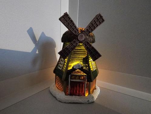 Molentje met ledverlichting voor in een kerstdorpje, Diversen, Kerst, Nieuw, Ophalen of Verzenden