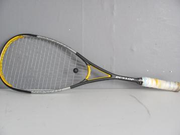 squash racket van DUNLOP C-MAX 162gr met goede bespanning en beschikbaar voor biedingen