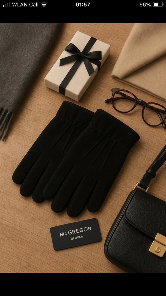 Stoere Bontgevoerde Suede McGregor Handschoenen | L/XL, Kleding | Heren, Mutsen, Sjaals en Handschoenen, Nieuw, Handschoenen, Maat 52/54 (L)