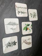 Retro Botanische Onderzetters, Ophalen of Verzenden, Gebruikt, Glas of Kopje