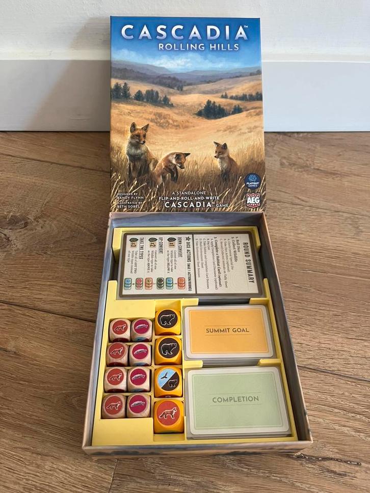 3d printed insert Cascadia rolling - licht geel, Hobby en Vrije tijd, Gezelschapsspellen | Bordspellen, Nieuw, Ophalen of Verzenden