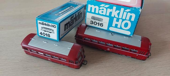 2 delige Märklin DB Schienenbus artnr 3016+4018 in ovp, Hobby en Vrije tijd, Modeltreinen | Overige schalen, Zo goed als nieuw