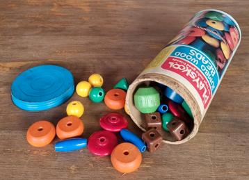 Vintage Playskool jumbo wood beads kralen  beschikbaar voor biedingen