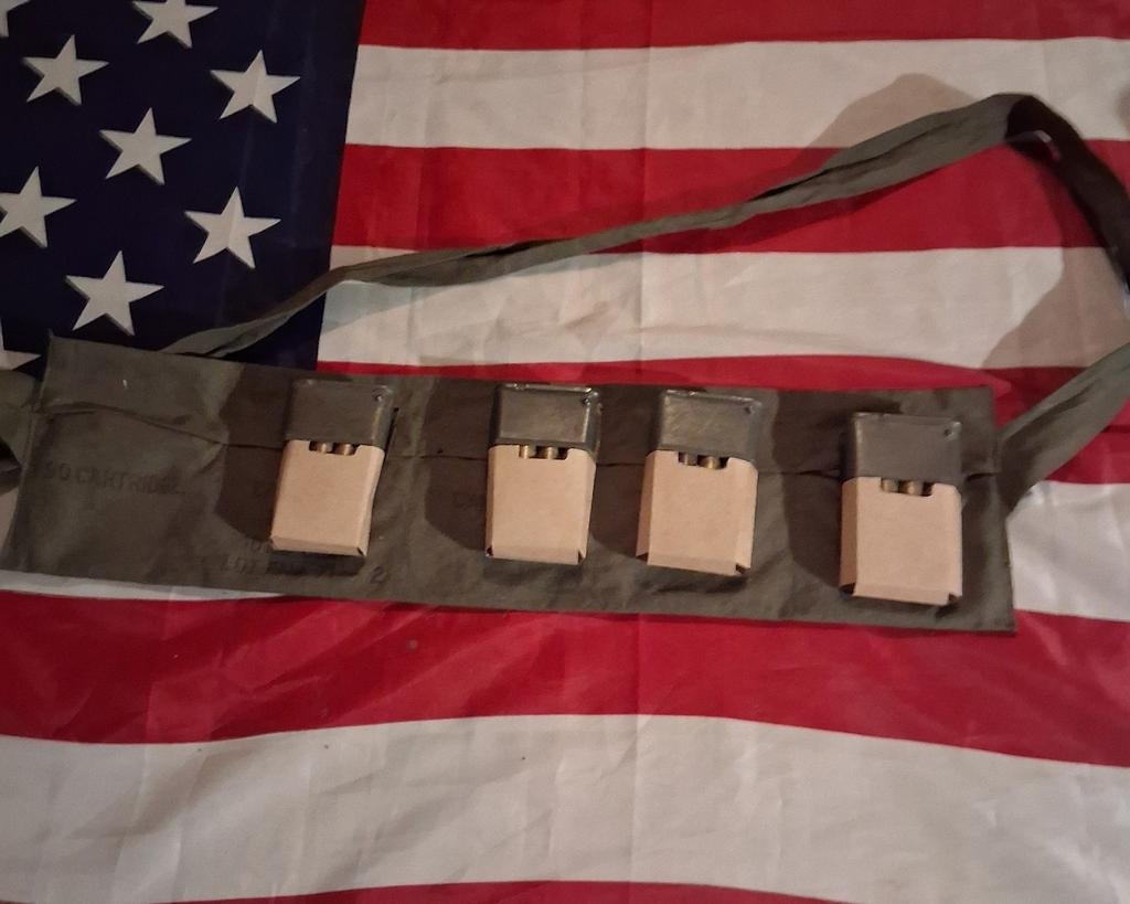 WW2 US BANDOLEER INSERTS M1 GRAND CLIP COVERS, Verzamelen, Militaria | Algemeen, Landmacht, Amerika, Ophalen of Verzenden
