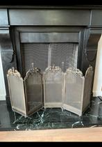 Mooi & oud koperen / messing haardscherm / spatscherm 112 cm, Ophalen of Verzenden