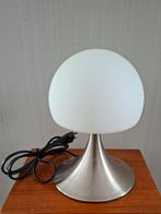 Vintage jaren 90 mushroom touch tafellamp, Ophalen of Verzenden, Gebruikt, Glas, Minder dan 50 cm