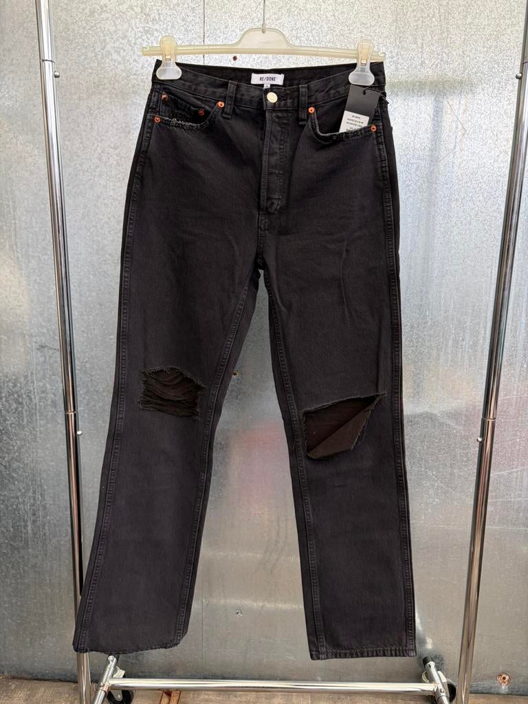 high rise loose redone re/done 28 zwart, Ophalen of Verzenden, Zo goed als nieuw, Zwart, W28 - W29 (confectie 36)