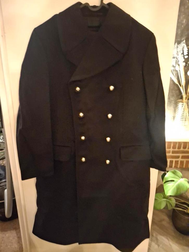 Marine Overjas 100% Scheerwol - Maat 52 (L), Kleding | Heren, Jassen | Winter, Zo goed als nieuw, Maat 52/54 (L), Blauw, Ophalen