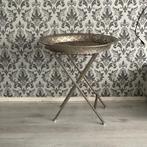 Decor bijzettafel, Huis en Inrichting, Gebruikt, Metaal of Aluminium, Rond, 55 tot 75 cm