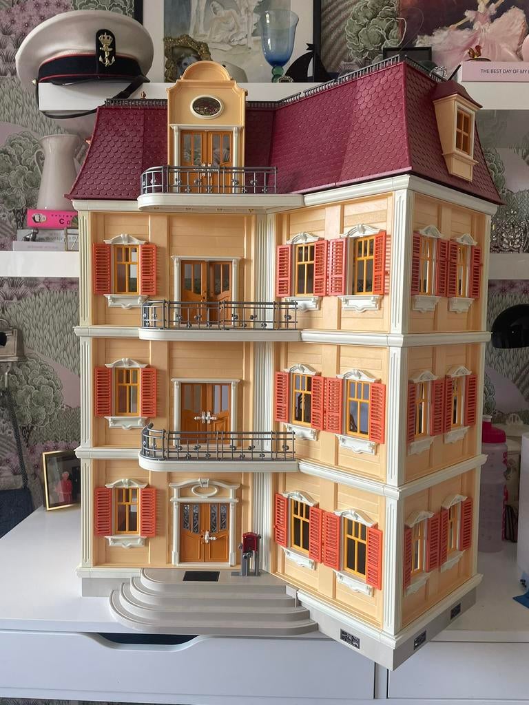 Playmobil groot herenhuis geel, Kinderen en Baby's, Speelgoed | Poppenhuizen, Ophalen, Gebruikt, Poppenhuis