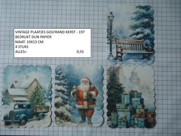 vintage plaatjes golfrand kerst 197 ( alleen verzenden beschikbaar voor biedingen