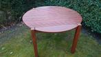 Queens teak tuin tafel rond, Tuin en Terras, Rond, Teakhout, Gebruikt, Ophalen