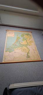 Oude Schoolkaart Nederland - Aardrijkskunde, Antiek en Kunst, Antiek | Schoolplaten, Ophalen of Verzenden