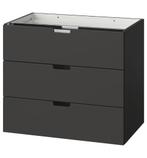 Nordli Modulaire ladekast met 3 lades, antraciet, Ikea, Huis en Inrichting, Kasten | Ladekasten, Ophalen, Nieuw, 50 tot 100 cm