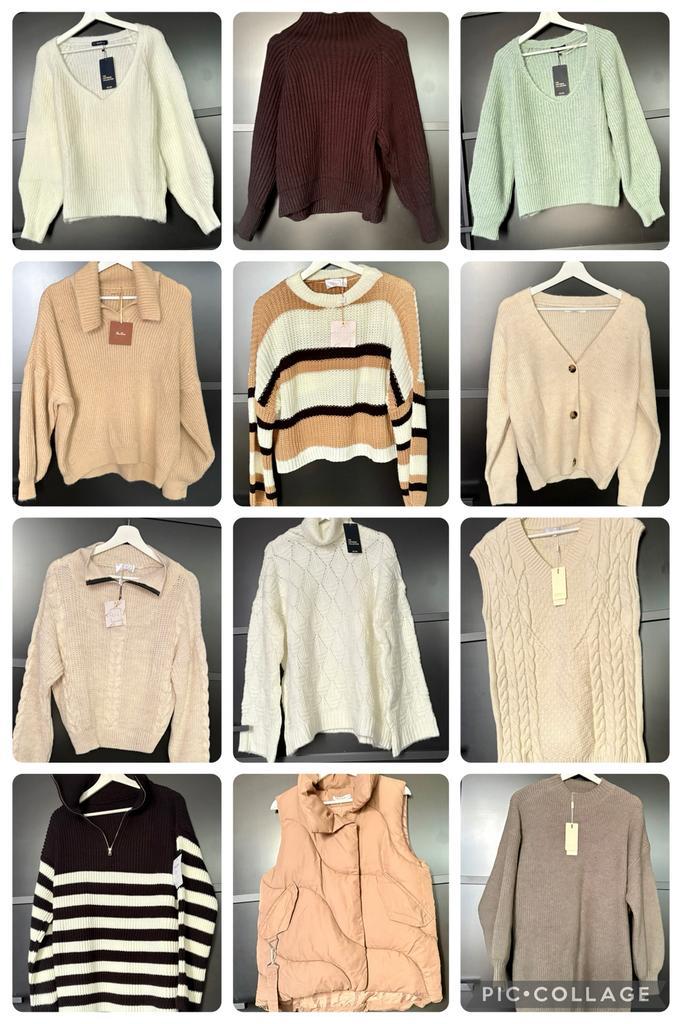 Restpartij nieuw licht gebreide winter items 40 stuks, Kleding | Dames, Dames-kledingpakketten, Nieuw, Maat 42/44 (L), Ophalen of Verzenden