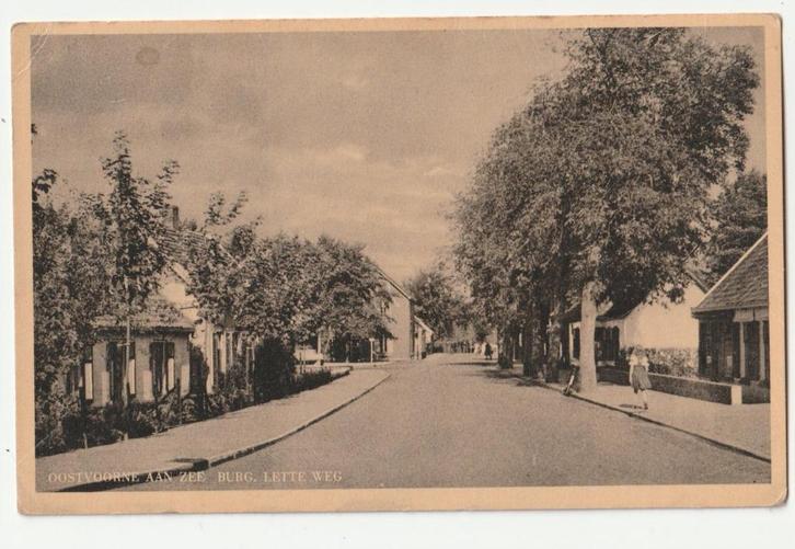 Oostvoorne aan Zee Burgemeester Lette Weg, Verzamelen, Ansichtkaarten | Nederland, Gelopen, Zuid-Holland, 1940 tot 1960, Verzenden