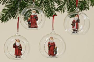 Kerstboomhanger, Kerstbal, Kerstman, Glasbol, Kerst, rood beschikbaar voor biedingen