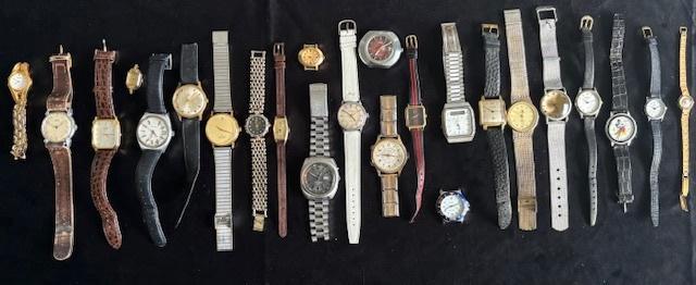 24 Vintage horloges waaronder SEIKO , Ancre, Prisma etc.etc., Sieraden, Tassen en Uiterlijk, Horloges | Heren, Gebruikt, Polshorloge