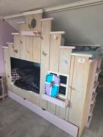 Kinder Kasteelbed 2 verdiepingen, Gebruikt, 70 tot 85 cm, Ophalen of Verzenden, Matras