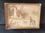 Anton Pieck prent/pentekening met Teun de Jager, 1930, Natuur, Gebruikt, Ophalen of Verzenden, Voor 1940