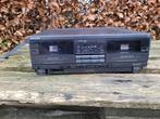 vintage nostalgische dubbele cassettedeck philips, Audio, Tv en Foto, Cassettedecks, Ophalen of Verzenden, Philips, Auto-reverse