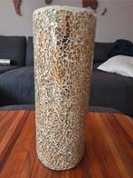 Vaas van Zara Home met goudkleurig mozaïek (h30 cm, d11 cm), Huis en Inrichting, Woonaccessoires | Vazen, Ophalen of Verzenden