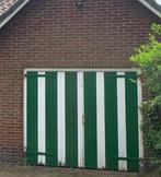 Houten garagedeuren openslaand, Doe-het-zelf en Verbouw, Deuren en Horren, Ophalen, Gebruikt, 120 cm of meer, Garagedeur