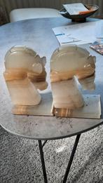 ONYX  (MARMER) PAARDEN HOOFDEN BOEKEN STEUNEN, Ophalen
