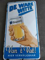 Emaille reclamebord Hoegaarden de ware witte hier verkrijgba, Antiek en Kunst, Verzenden
