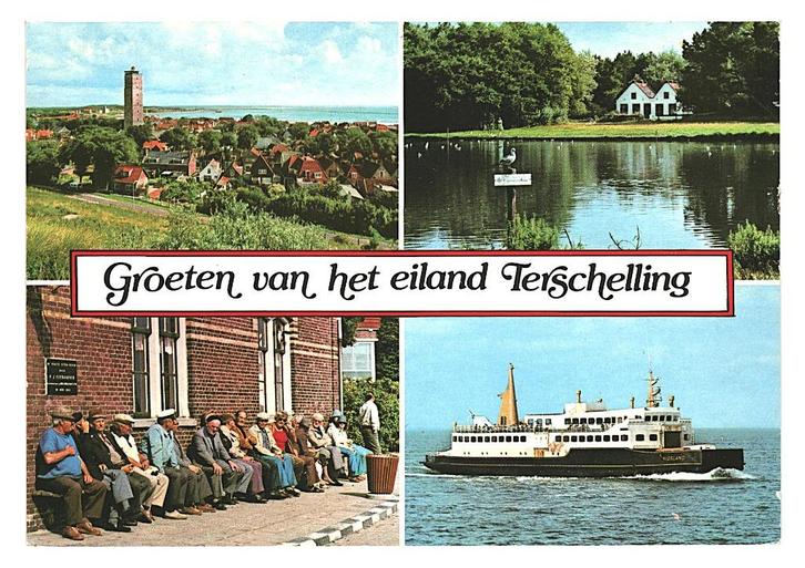 34251 Terschelling Wad 84 Gelopen met postzegel, Verzamelen, Ansichtkaarten | Nederland, Gelopen, Waddeneilanden, 1980 tot heden