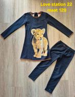 Love station 22 set met leeuwtje maat 128, Kinderen en Baby's, Kinderkleding | Maat 128, Meisje, Love station 22, Ophalen of Verzenden