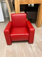 Kinderfauteuil rood leder nieuw, Nieuw, Minder dan 75 cm, Modern, Leer