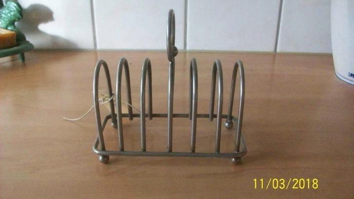 Mooi verzilverd toastrekje, Antiek en Kunst, Antiek | Goud en Zilver, Ophalen of Verzenden