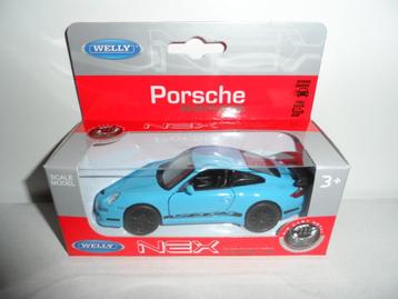 Welly - Porsche 911 (997) GT3 RS (blauw) 1:36 beschikbaar voor biedingen