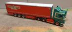 Dikke scania 6x4  met huiftrailer  lemmens  wsi, Hobby en Vrije tijd, Modelauto's | 1:50, Ophalen of Verzenden, Zo goed als nieuw