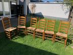 6 antieke stoelen met rieten bekleding, Antiek en Kunst, Antiek | Meubels | Stoelen en Banken, Ophalen