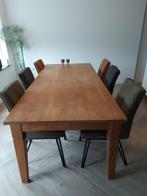 Eettafel, Huis en Inrichting, Tafels | Eettafels, Ophalen, Gebruikt, Teakhout, 200 cm of meer